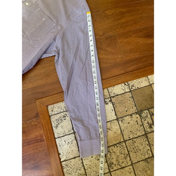 BANANA REPUBLIC Mens Cotton Long Sleeve Buttoned Striped Shirt size XL - Picture 8 of 11